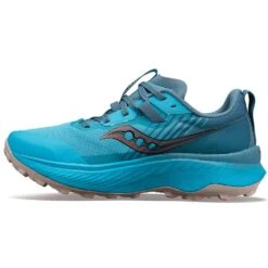 Saucony Women's Endorphin Edge Trail Shoe- Ocean/Loam- Regular (B) -BROOKS Sales Shop S10773 31 2