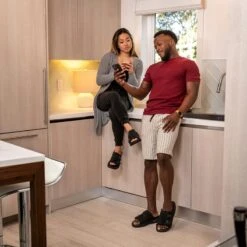 Women's KO-Z Slide Sandal - Black/Dark Grey- Regular (B) -BROOKS Sales Shop womens ko z slide black dark grey ls 1 800x 16c6478f 05f1 4343 8703 6ae9ad8a69ba